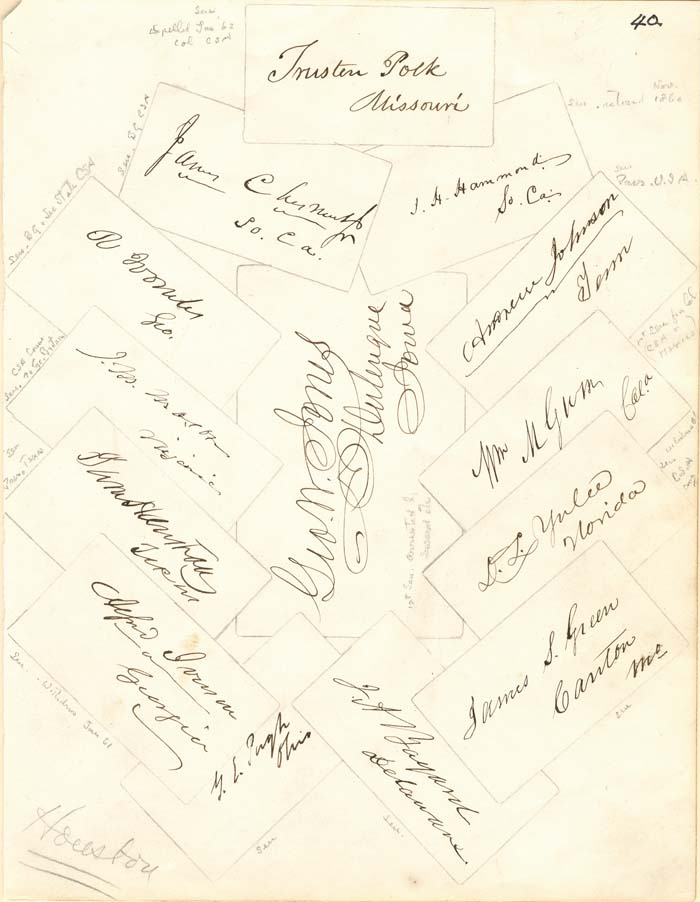 Autographs of Senators, etc. in 1859 - Document Signed